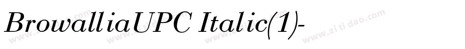 BrowalliaUPC Italic(1)字体转换